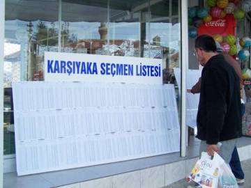 Seçmen listeleri bugün askıdan iniyor