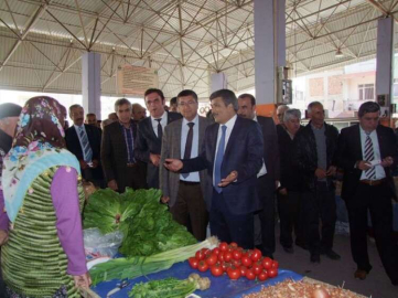 Çelik, Dinç ve Gökce esnaf ziyaretinde
