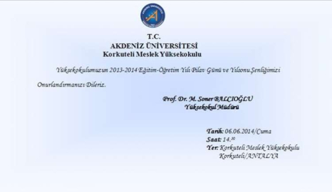 Meslek Yüksek Okulunda Pilav ve Yılsonu Şenliği