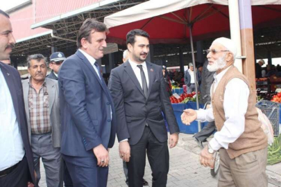 Gökce pazarı ziyaret etti