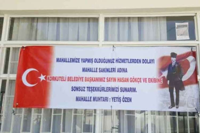 Başkan Gökce’ye Pankartlı Teşekkür