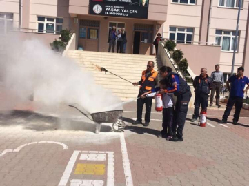 Yaşar Yalçın’da yangın tatbikatı