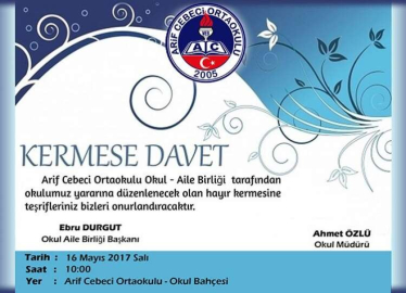 Arif Cebeci Ortaokulu’ndan kermes