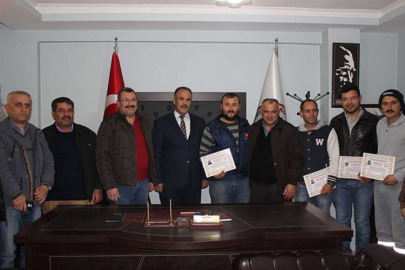 İnşaatçılar Odası sertifika verdi