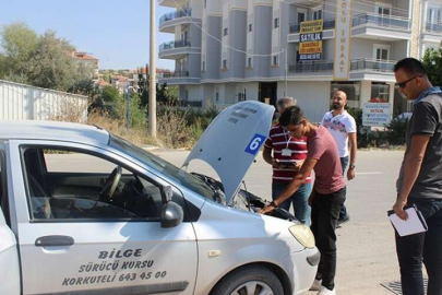 Sürücü adayları ehliyet için ter döktü