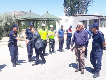 Kaymakam kontrol noktasını ziyaret etti