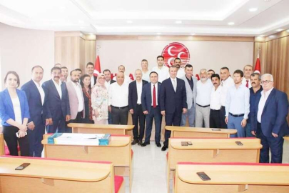 Yapılmışev ilçe başkanları toplantısına katıldı