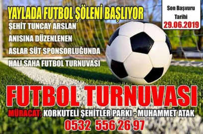 Şehit Tuncay Arslan anısına  futbol turnuvası düzenlenecek