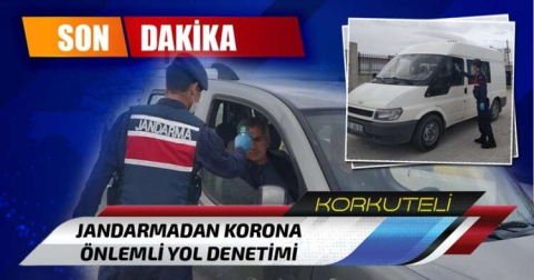 Jandarmadan Korona Önlemli Yol Denetimi