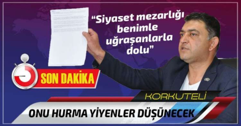 Siyaset mezarlığı benimle uğraşanlarla dolu