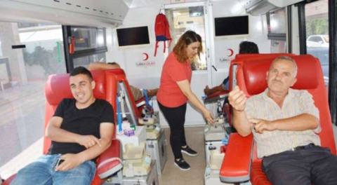 Kızılay kan bağışı için ilçemize geldi