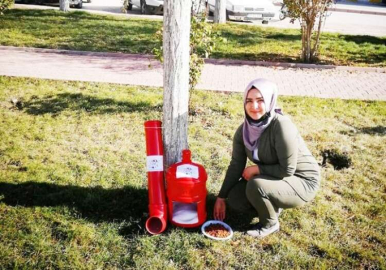 AK GENÇLER SOKAK HAYVANLARINI UNUTMADI