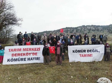 DEREKÖY’DE KÖMÜR MADENİNE HAYIR