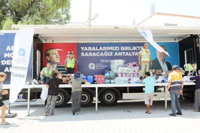  BÜYÜKŞEHİR’DEN YANGIN BÖLGESİNE MOBİL DESTEK 