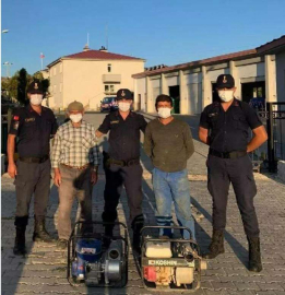 ÇALINAN SULAMA MOTORLARINI JANDARMA BULDU