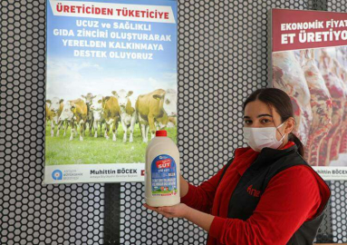 BÜYÜKŞEHİR ÇİĞ HALK SÜT SATIŞINA BAŞLADI 