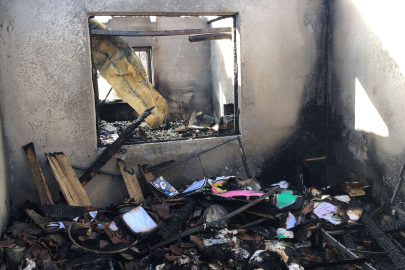 Korkuteli’nde ev yangını
