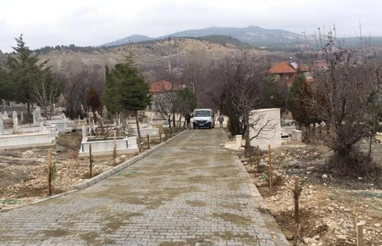 Korkuteli Belediyesi Kurtlar Mezarlığına sedir ağacı dikti
